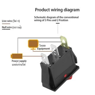 KCD3 KCD4 KCD2 สวิตช์กระดก ยาง ไฟบ้าน 25 x 31 มม. 250V/15A 125V/20A 3ขา 4ขา,3 Pins, 4 Pins Rocker Switch ON OFF AC Power