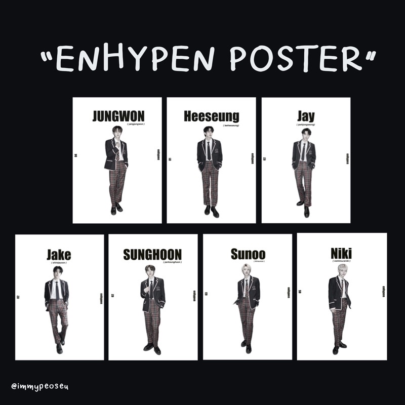 ENHYPEN POSTER Ver.1 (ขนาด 4*6 นิ้ว)