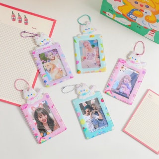 Lazy bear พร้อมส่ง เฟรมการ์ด น้องแมว 4สี แถมฟรี! โซ่ไข่ปลา ใส่การ์ดอัลบั้ม card holder