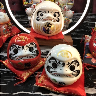 ดารุมะ "สูง 9.5cm" Daruma ตุ๊กตามงคลขอพรให้สมหวัง โชคดี ค้าขาย เฮงเฮง ร่ำรวย กระปุกออมสินนำโชค แม่ค้า ออนไลน์