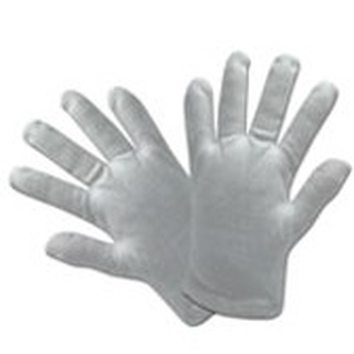 GLVC0008 ถุงมือผ้าคอตตอนพับชาย / Cotton Gloves with Folded Sleeve สีขาว (1 โหล / 12 คู่ / แพ็ค)