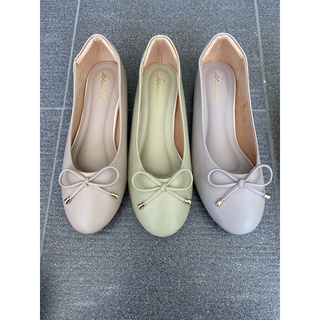 Luna flat รองเท้าคัชชู รองเท้าหุ้มส้น สีอ่อน สุภาพ ขายดีสุด