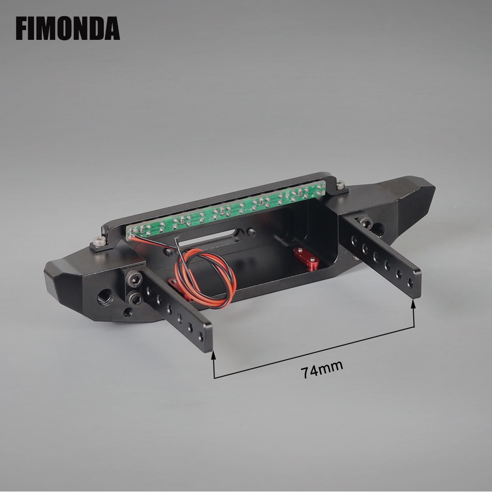 Parachoques Metálico Para Coches RC SCX10 90046/TRX4 1/10 | Pieza De Actualización Resistente Y Duradera, Fácil Instalación Sin Perforar
