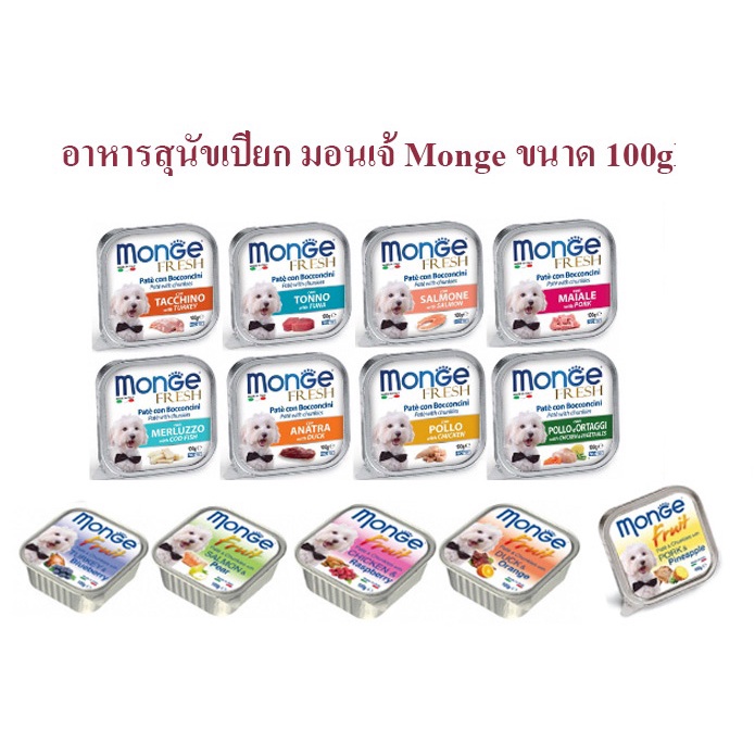 อาหารสุนัขเปียก มอนเจ้ Monge ขนาด 100g