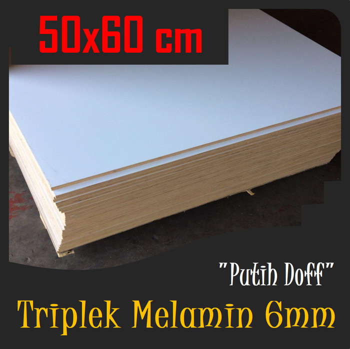 MELAMINE PLYWOOD 6mm 60x50 cm | DOFF WHITE PLYWOOD 6 มม. 50x60ซม