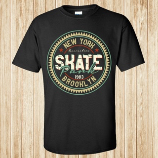 เสื้อยืดแขนสั้นลําลอง คอกลม ผ้าฝ้าย 100% พิมพ์ลาย New York Skate Brooklyn ทรงหลวม โอเวอร์ไซซ์ ไซซ์ XS-3XL แฟชั่นสําหรับผ