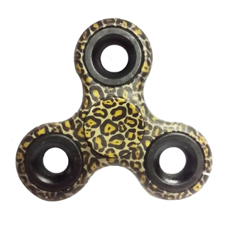 ฟิดเจ็ท สปินเนอร์ แบบลวดลาย หนัง เสือดาว สีเหลือง Leopard Skin Fidget Spinner Yellow Colour