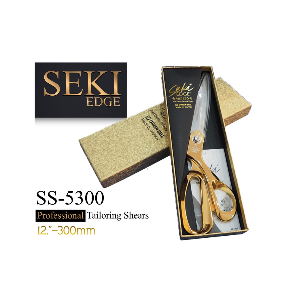 กรรไกรตัดผ้าด้ามทองญี่ปุ่นราคาสุดพิเศษของมีจำกัดSS5300 12”Japan SEKI Edge สุดยอดคุณภาพกรรไกรTailoring