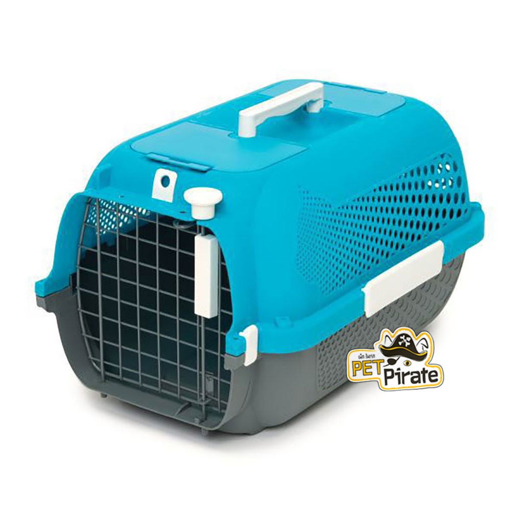 Catit กรงเดินทางแมว Cat Carrier กรงขึ้นเครื่องบิน มีช่องใส่น้ำและอาหาร ปลอดภัยด้วยระบบล็อคแน่นหนา กรงแมว กรงหมา No.100