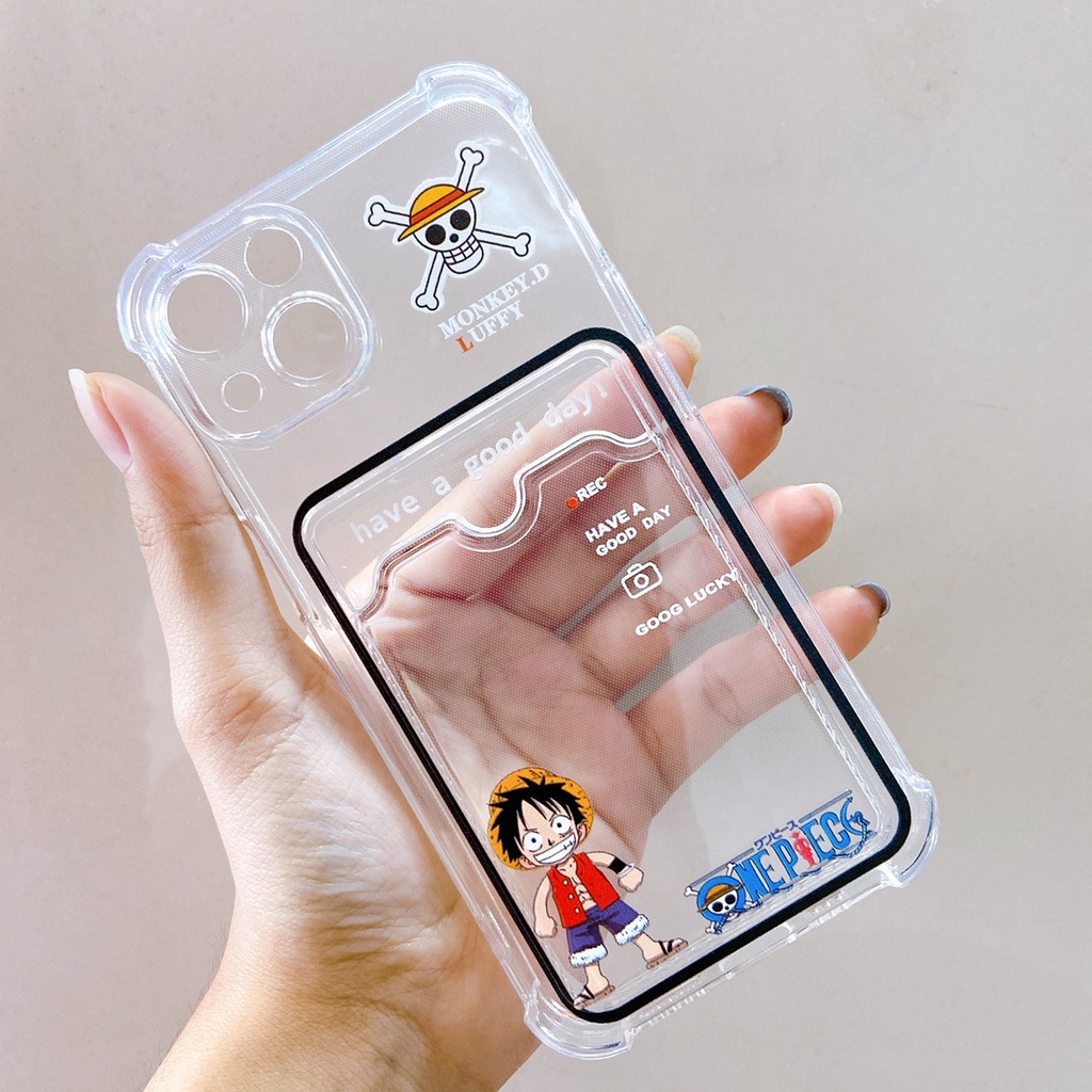 เคสกันกระแทก ใส่บัตร ซิลิโคนใส ทรงสี่เหลี่ยม สำหรับ 7 8 6 6S SE X XR 11 Pro 11Promax 12 12pro Max 13 13promax