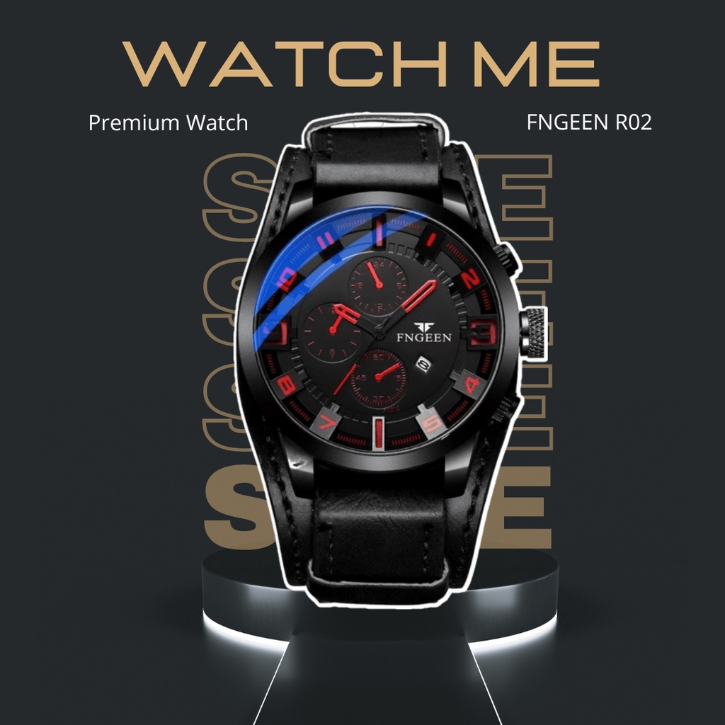 Watchme สายหนังกันน้ําสําหรับผู้ชายและผู้หญิง Casual Water Resistance Watch Import ORIGINAL Fngeen L