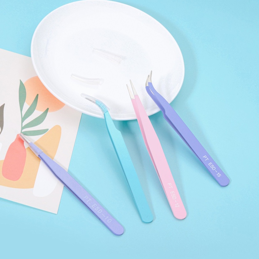 Jewel Forceps ฟอร์เซป แหนบสแตนเลส ที่คีบสแตนเลส แหนบทำเล็บ แหนบทำเรซิ่น