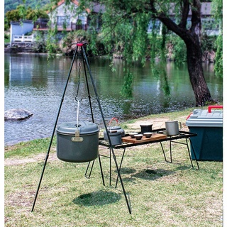 Camping pot hanger tripod ขาตั้งเตาสนามแบบสามขา ความสูง 80