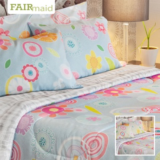 FAIRmaid เซ็ทเครื่องนอน(6/4ชิ้น) ลาย Primavera สำหรับเตียงขนาด 6/5/3.5ฟุต(ผ้าปู ผ้านวมเย็บติด ปลอกหมอนและปลอกหมอนข้าง)