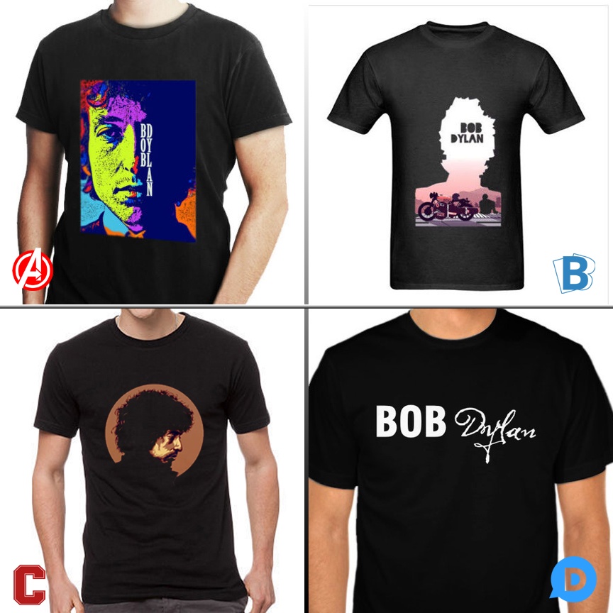 KATUN Bob Dylan เสื้อยืดลําลองวัสดุผ้าฝ้าย