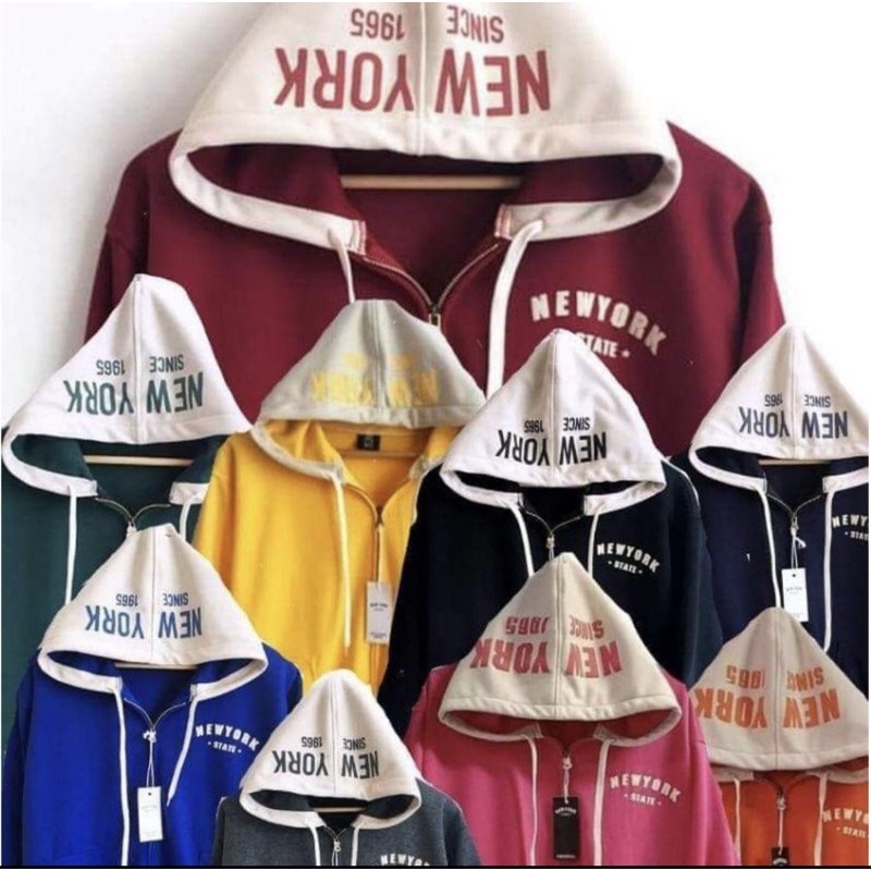 เสื้อแขนยาวนิวยอร์กหมวกครีมเนื้อผ้าคอสตอล งานแท้ 100%