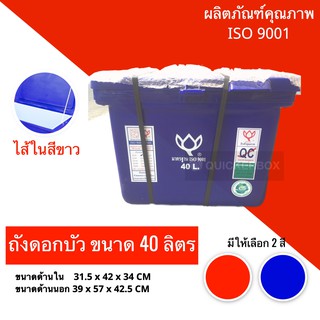 ถังแช่น้ำแข็ง ตราดอกบัว ขนาด 40 ลิตร