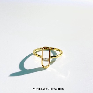 Melody 18K Gold Plated Zircon Ring แหวนแฟชั่น แหวนสีทอง แหวนผู้หญิง#WD208