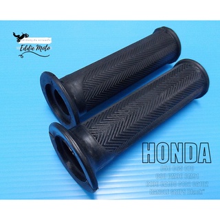 HONDA C50 C65 C70 C90 CM90 CM91 C100 CA100 C102 CA102 HANDLE GRIPS RUBBER "BLACK" SET PAIR // ปลอกมือ ปลอกแฮนด์ สีดำ