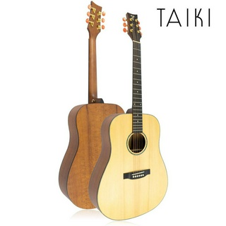 Taiki T-D220 กีตาร์โปร่ง 41 นิ้ว ทรง Dreadnought  ไม้ท็อปโซลิดแอนเกิ้ลแมนสปรูซ /ไม้แลนซ์วู้ด ลูกบิดนิเกิลสีทอง ** กีตาร์