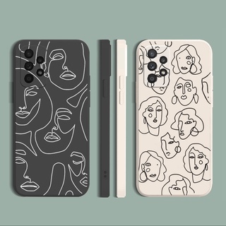 เคสโทรศัพท์มือถือแบบนิ่ม ขอบสี่เหลี่ยม ลายภาพวาดแอปสแตรกท์ สําหรับ Samsung Galaxy S22 Ultra S21 FE A33 A53 A73 A03S M32 M22