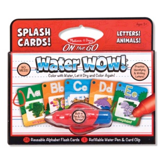 Melissa and Doug Splash Card Water Wow Reusable - ตัวอักษร A-Z