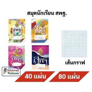 (ออกบิลเบิกโรงเรียนได้) สมุดนักเรียน สพฐ. 40 แผ่น / 80 แผ่น เต็ม สมุดชื่อ ชั้น นักเรียน ถูกกฏระเบียนโรงเรียน สมุดปกอ่อน