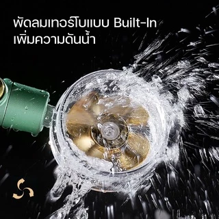 ฝักบัว ฝักบัวกังหัน แรงดันสูงหมุนได้360°