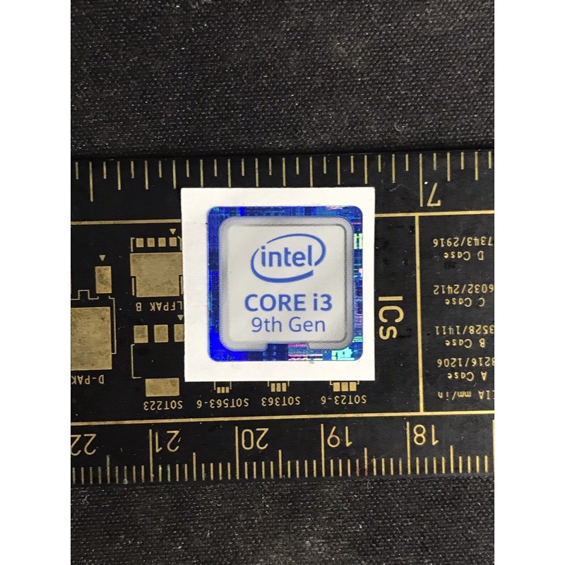 สติ๊กเกอร์โลโก้ สติ๊กเกอร์ intel Core i3 9th gen ori
