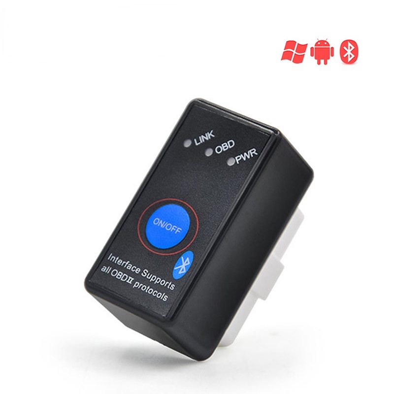 ELM327 V2.1 Super Mini Bluetooth OBD2 เครื่องสแกนเนอร์สวิตช์ไฟ Android Symbian Windows ELM 327 เปิด/