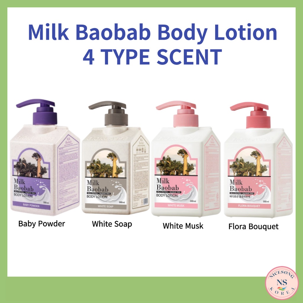 [Milk Babab]milk Baobab Body Lotion 4 type Scent จากเกาหลี(250ml)