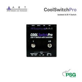 ART: COOLSwitchPro A/BY Switch with Isolation switch an instrument signal (guitar, bass, or keyboard)