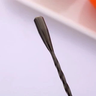 SUER Spiral Cocktail Spoons Mixing Bartender Tools Teadrop Spoon Stainless Steel Stirring Bar Accessories Eco-Friendly Kitchen Supplies/Multicolor