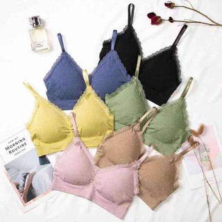 Pretty Bra PB-324 Sport bra เสื้อชั้นในออกกำลังกายสายเดี่ยว ปรับสายได้ สีพาสเทล