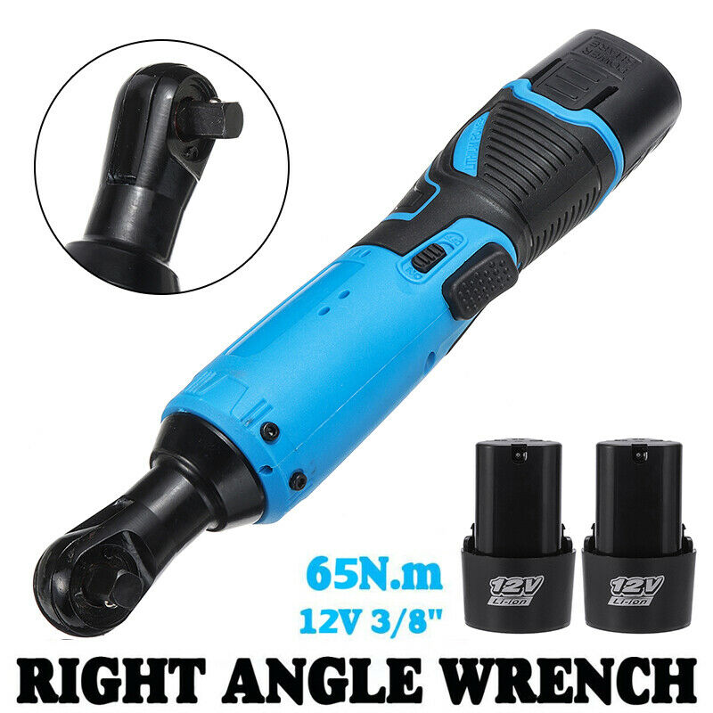 Electric Cordless Right Ratchet Angle Wrench 3/8'' 90 Power Tool 2