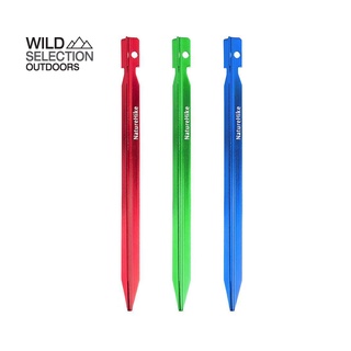 Naturehike Thailand สมอบก สมอบกอลูมิเนียม น้ำหนักเบา  Mitsubishi aluminum-alloy peg small (8 Pack) (18cm) NH15A005-I