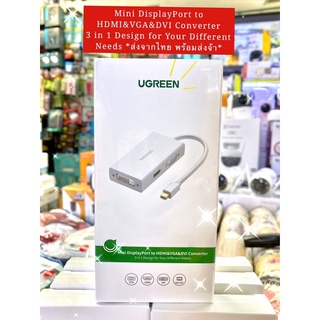 ✅ถูกที่สุดดด ส่งจากไทย ไวทันใช้💖UGREEN Mini DisplayPort to HDMI&amp;VGA&amp;DVI Converter 3 in 1 Design for Your Different Needs