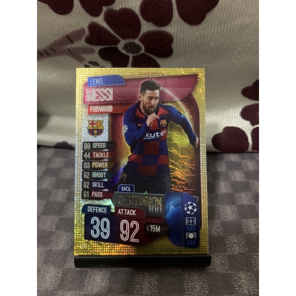 การ์ดฟุตบอลแมตช์แอทแทค Match Attax 2019/20 Messi UCL