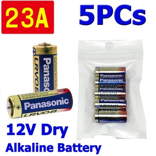 ถ่าน 23A Panasonic แบบแยกขาย จำนวน 5 ก้อน  5PCs Original Panasonic 23A 12V Dry Alkaline Battery.