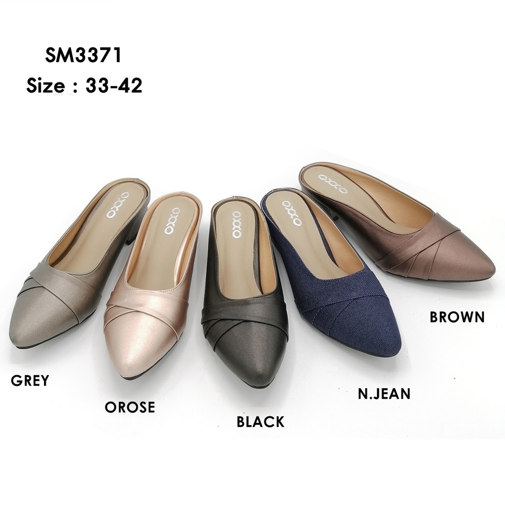 prettycomfort รองเท้าแฟชั่นหน้าสวมหัวแหลม รองเท้าไซส์ใหญ่ รุ่น SM3371