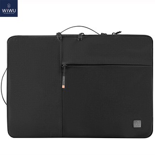 WIWU Alpha Double Layer Sleeve 13-14นิ้วซองใส่แล็ปท็อปกระเป๋าสำหรับโน๊ตบุ๊คคอมพิวเตอร์ Ultrabook MacBook Air/Pro กันน้ำ360 ° กระเป๋าแลปท็อปแขนที่จับแบบพกพากระเป๋าแล็ปท็อปสีเทา