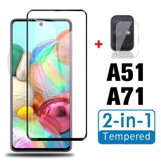 แก้วป้องกันบนสำหรับ Samsung Galaxy A71 A51 A50s A30s A20s A10s ปกป้องหน้าจอและเลนส์กล้องถ่ายรูป SAM Samsung A71 51 71 กระจกเทมเปอร์กรณีฟิล์ม