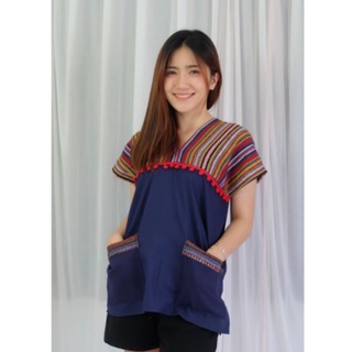 No.9126 เสื้อผ้าฝ้ายพื้นเมือง รอบอกถึง 4