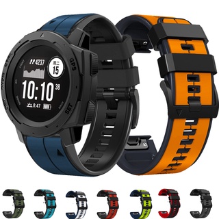 สําหรับ Garmin Instinct 2 / Instinct ยุทธวิธี พลังงานแสงอาทิตย์ สายเซิร์ฟคู่ ปลดเร็ว สายนาฬิกาข้อมือ Fenix 7 6 5 Band สร้อยข้อมือซิลิโคน