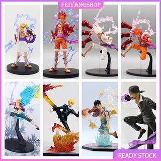 ฟิกเกอร์วันพีช ฟิกเกอร์ One Piece Action Gear 5 Luffy Sanji Ace Zoro Phoenix Marco Dracule Mihawk Boa·Hancock ของเล่นสะสม