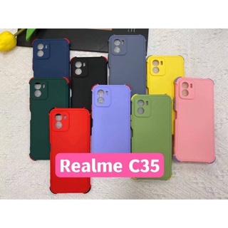 Realme C35 CASE TPU นิ่มสีพาสเทล แบบด้าน บาง ลดรอยนิ้ว คลุมกล้อง มีปุ่มกันกระแทก