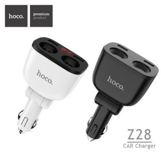 Hoco Z28 ที่ชาร์จในรถ 3.1A ที่ชาร์จเสียบที่จุดบุหรี่ Power ocean in-car charger with digital display dual USB