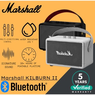 ✨PROMO✨ ลำโพงบลูทูธแบบพกพา Marshall Kilburn II - สีดำ | คิลเบิร์น 2 | ลำโพงไร้สาย | เครื่องขยายเสียง