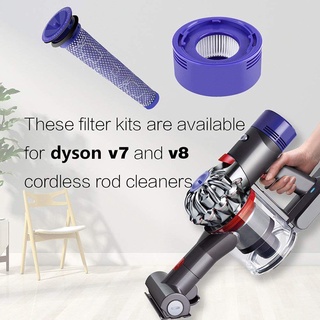 ชุดกรองหน้าและหลังสําหรับ Dyson V8 V7 เครื่องดูดฝุ่นทําความสะอาดไร้สายและติดตั้งง่าย