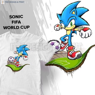 Sonic The Hedgehog Tshirt Baju Fifa World Cup Qatar 2022 T Shirt Budak Kids Clothing Lelaki Murah Gown Girl Dresses Baby